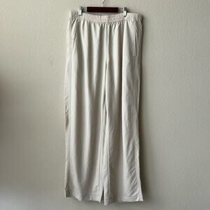 NWOT Uniqlo Rayon Blend Relax Elastic Waisted Pants in Size XL in Beige